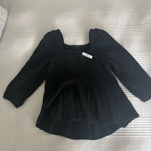 Black peplum top